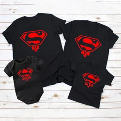 2022 Fashion Family Matching T-shirts Mother Daughter Father Son Kids Shirt Baby Girls Boys Bodysuits Cotton Family Look Outfits