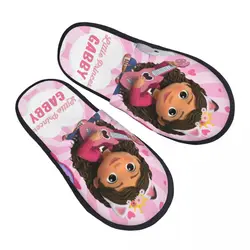 Print Women Funny Gabbys Dollhouse House Slippers Cozy Warm Cartoon Cats Animals Memory Foam Fluffy Slipper Indoor Outdoor Shoes