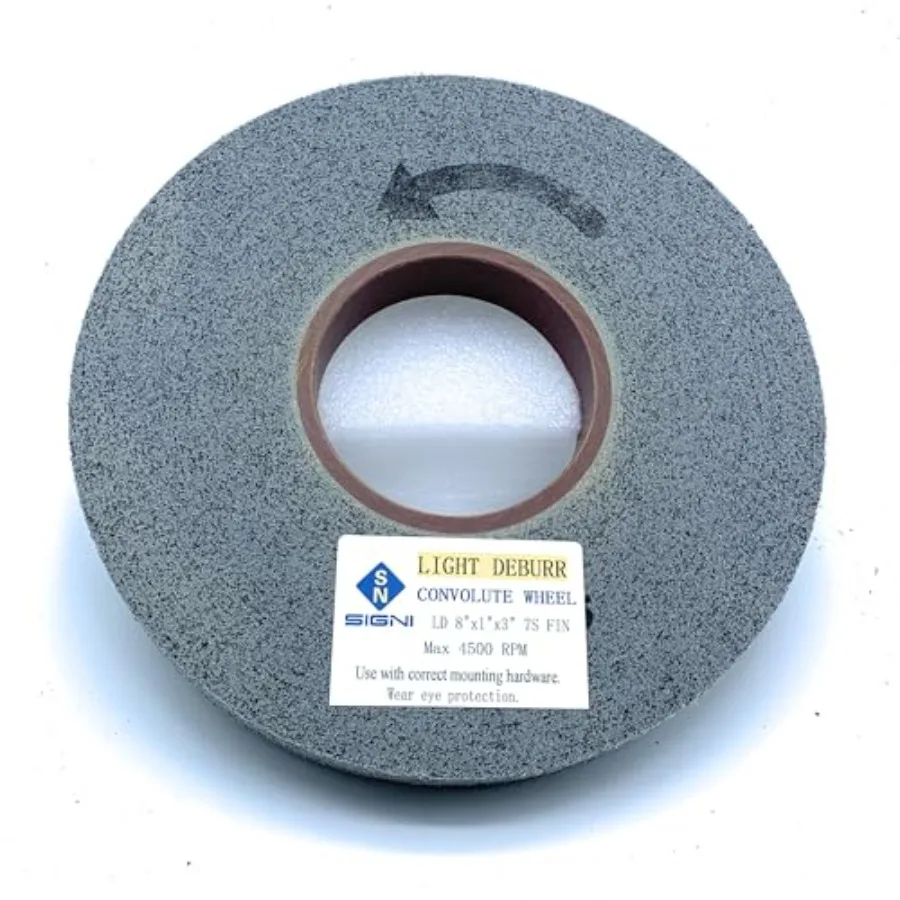

Non Woven Convolute Light Deburring Wheel LDW 7S FIN Used to deburrFinish or Polish Metals Composites and Glass LD 8"X1"X3" 7S