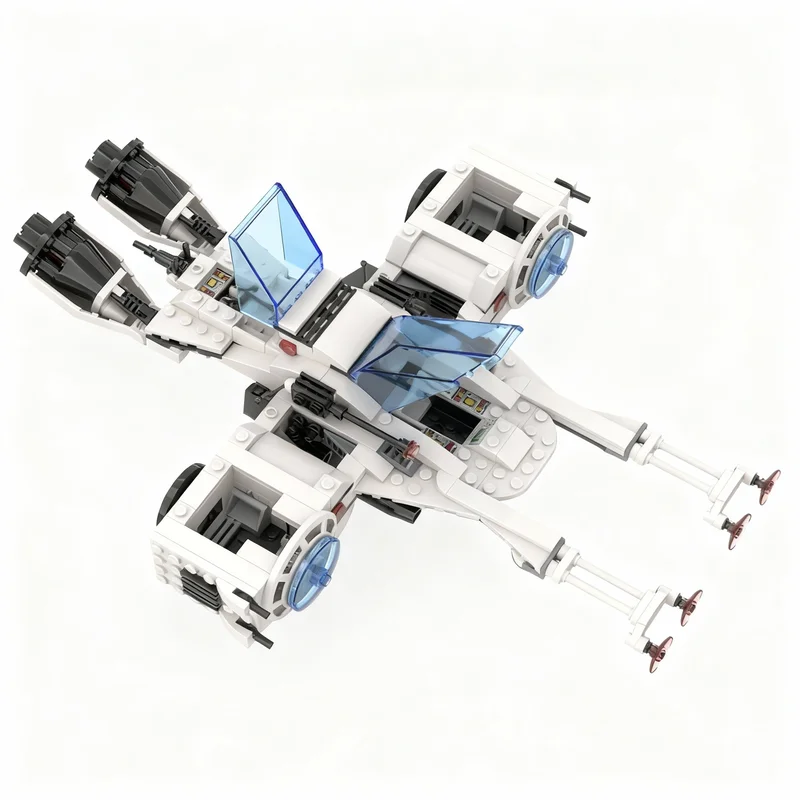 379pcs MOC Futuron Defender Space Futuron Model Building Blocks Toy Display Craft Art Assemble Creative Collection DIY Birthday