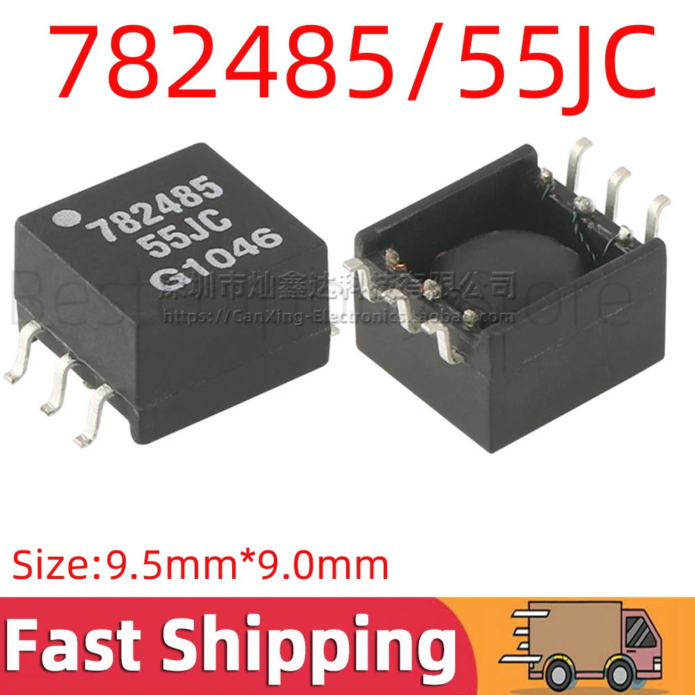 

782485/55JC 782485 55JC Signal Power Pulse Converter Transformer 1CT:1.5CT 5V TO 6V 1.5KV 1500V 200MA Isolation Transformer