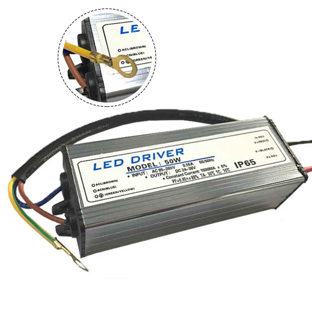 Workshop Light Transformer LED Transformer 10W- 60W 300-1800MA IP66 LED Driver Power Supply Floodlight Waterproof