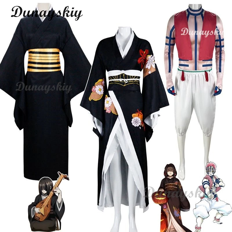 

Anime Kisatsutai Nakime Kibutsuji Muzan Tsugikuni Michikatsu Cosplay Costume Twelve Moons Juuni Kitsuki Halloween Carnival Suit