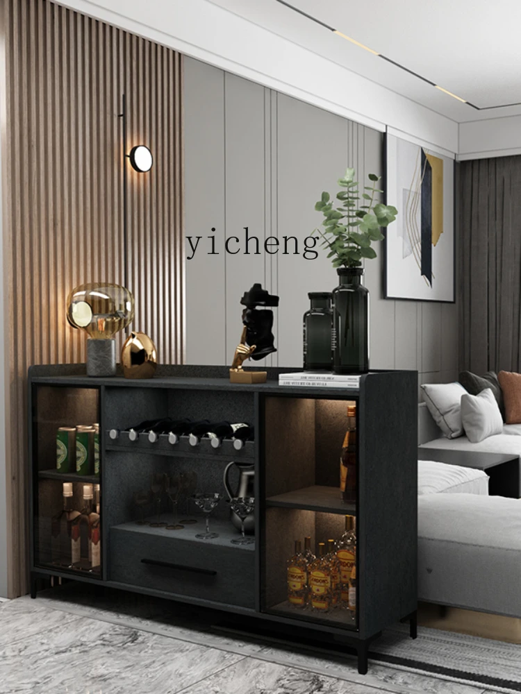 YY Integrated Light Luxury Wall Ultra-Thin Dining Room Cabinet Home Living Room Side Cabinet