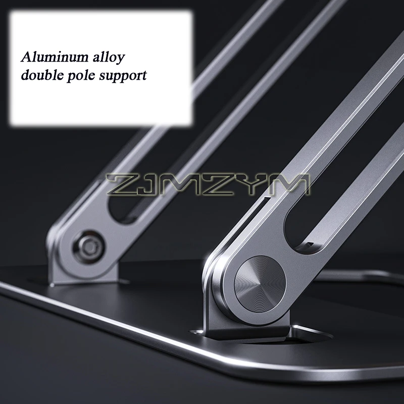 Desktop Lift Reading Shelf Double-bar Aluminum Alloy Multi-functional Adjustable Reading Stand with Page Clips