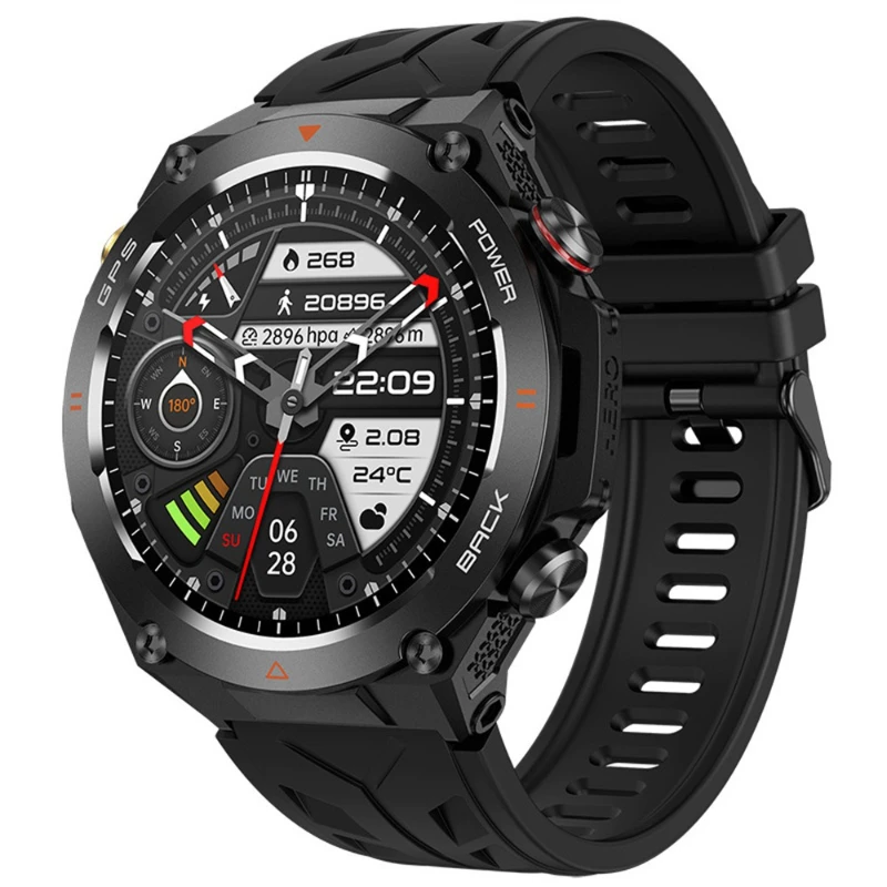 

Smart watch Bluetooth call heart rate blood pressure outdoor 1.45 inch altitude air pressure GPS watch