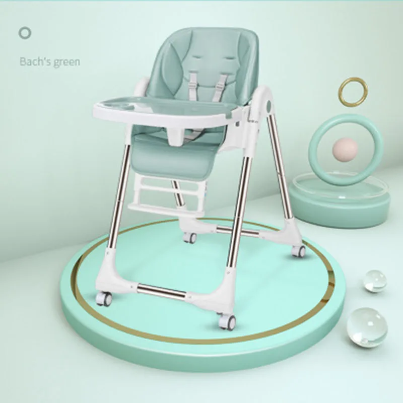 Children's Dining Chair Baby Dining Chair Foldable Multifunctional Portable Household Baby Dining Table and Chair Eating Seat