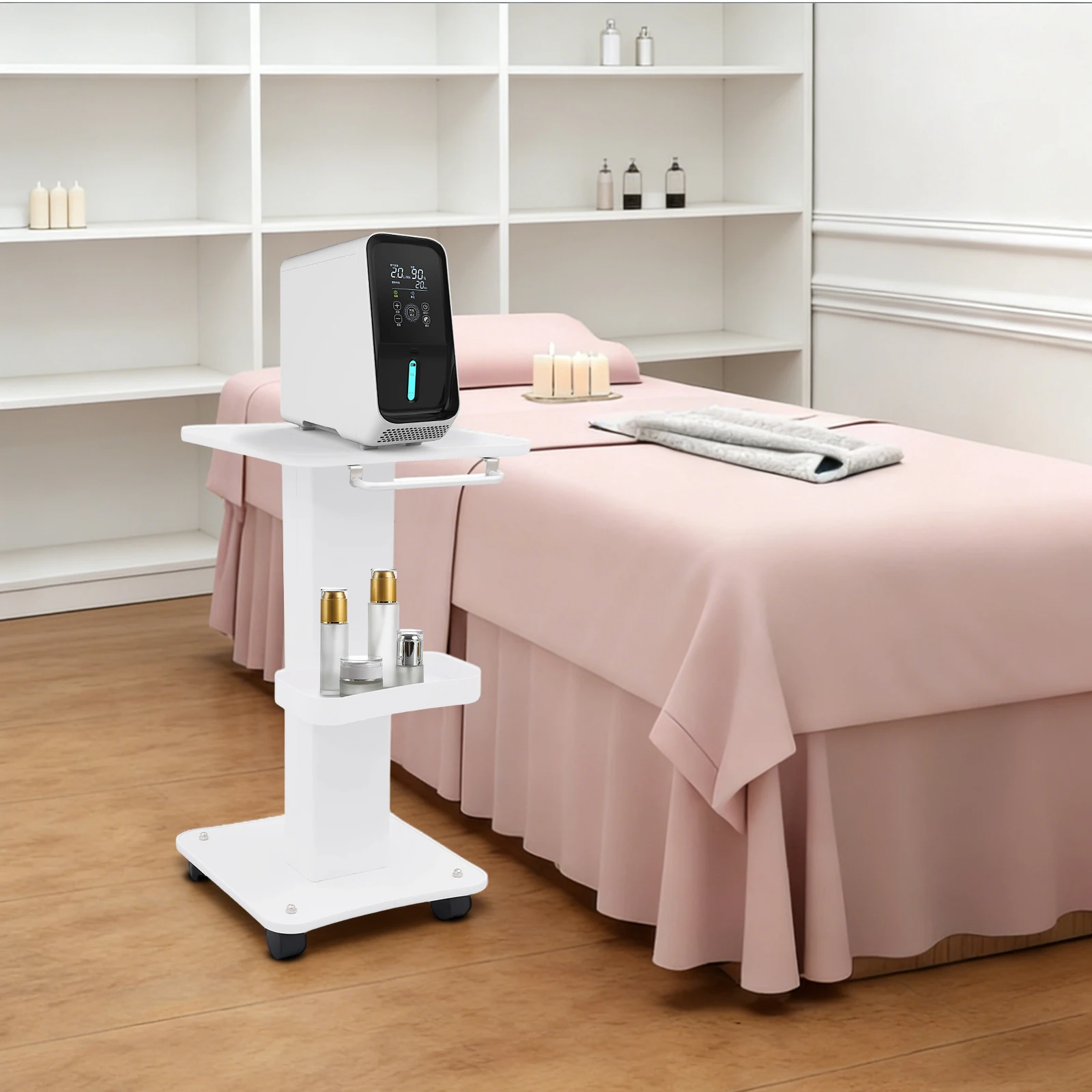 

Salon Trolley Stand Rolling Cart Beauty Auxiliary Trolley Organizer Cart With Wheel Spa Salon Furniture Tool Cart Storage Cart