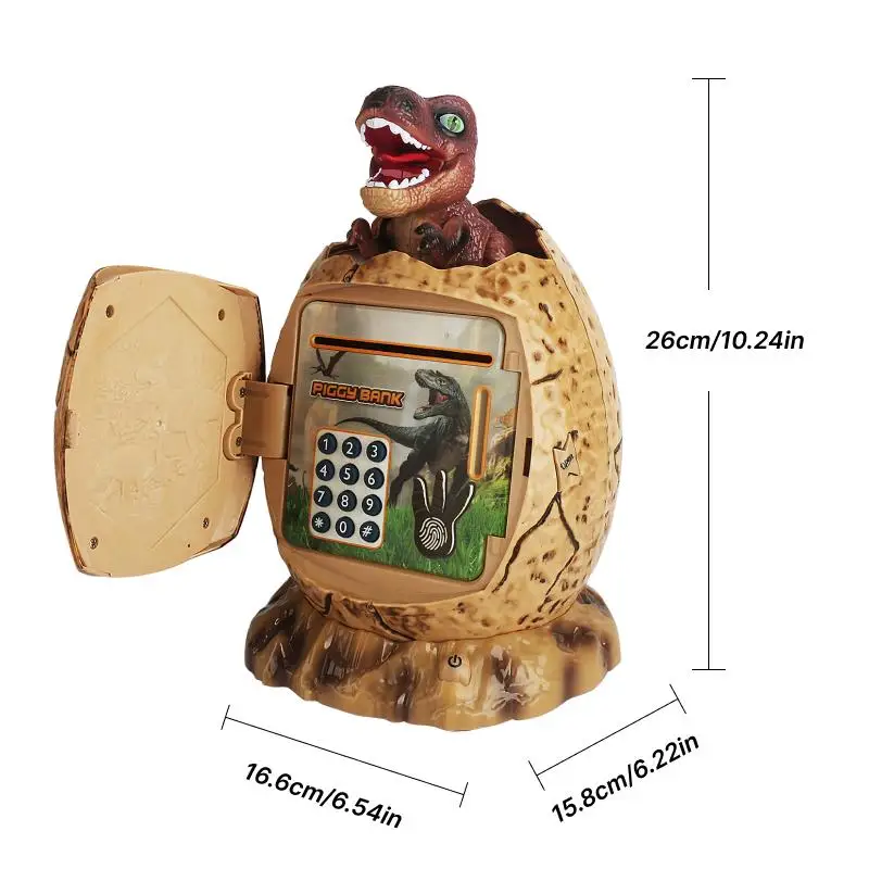 Dinosaurus ei spaarpot voor kinderen ATM-machine Elektronische spaarpot met muziek Geld Muntbesparende automatische rollen Geld spaarpotten