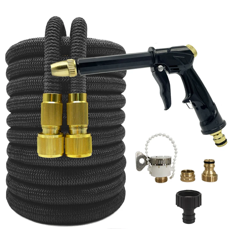 Garden Hose Expandable Magic Water Pipe 25FT-125FT High-Pressure Car Wash Multifunctional Water Gun Household Watering Tool