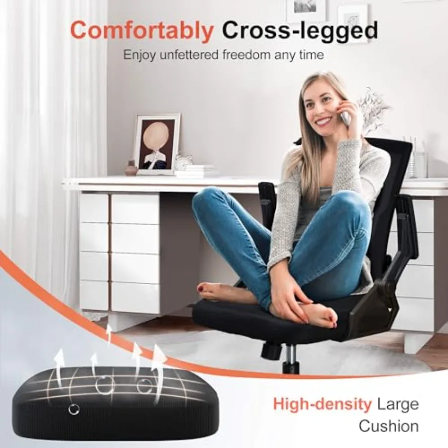 Ergonomic Office Chair with Flip-up Armrests Executive Computer Chair for Home Office, Breathable Mesh and Comfy Lumbar Support view 6