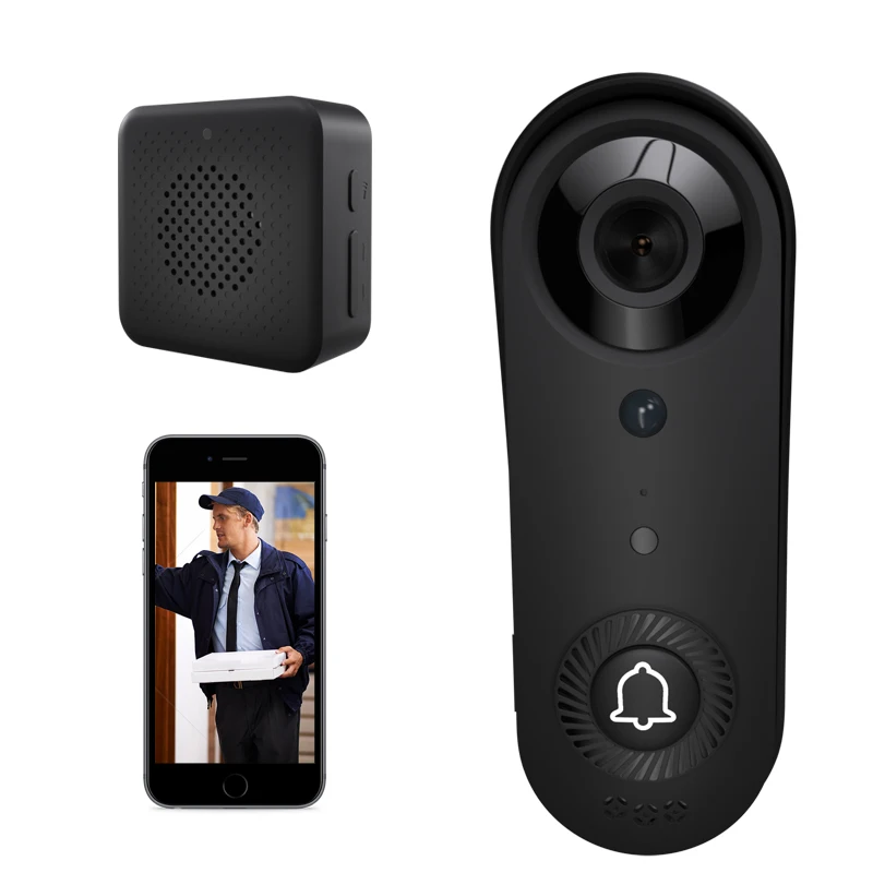 2024 Long Range Plug in Wireless Smart Intercom Android Visual Doorbells Waterproof Wifi Hd Video Doorbell With Camera for Home