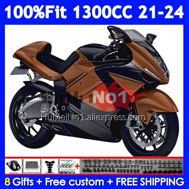 Injection Body For SUZUKI GSXR1300 Hayabusa GSXR 1300 CC 21 22 23 24 129No.70 Gloss brown GSXR-1300 2021 2022 2023 2024 Fairing