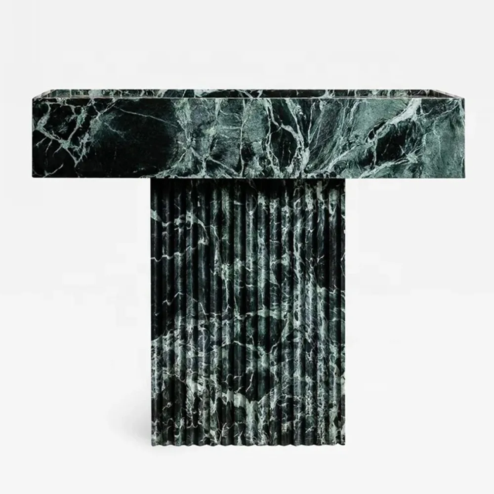 

Bespoke Marble Bathroom Vanity Modern Green Stone Freestanding Pedestal T Design Modern Sink