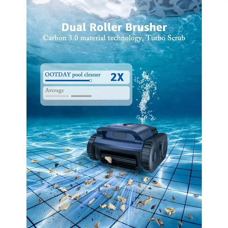 Беспроводной пылесос для бассейна для подземных бассейнов, беспроводной робот-пылесос площадью до 2150 кв. футов, пылесос для очистки стен и водных линий