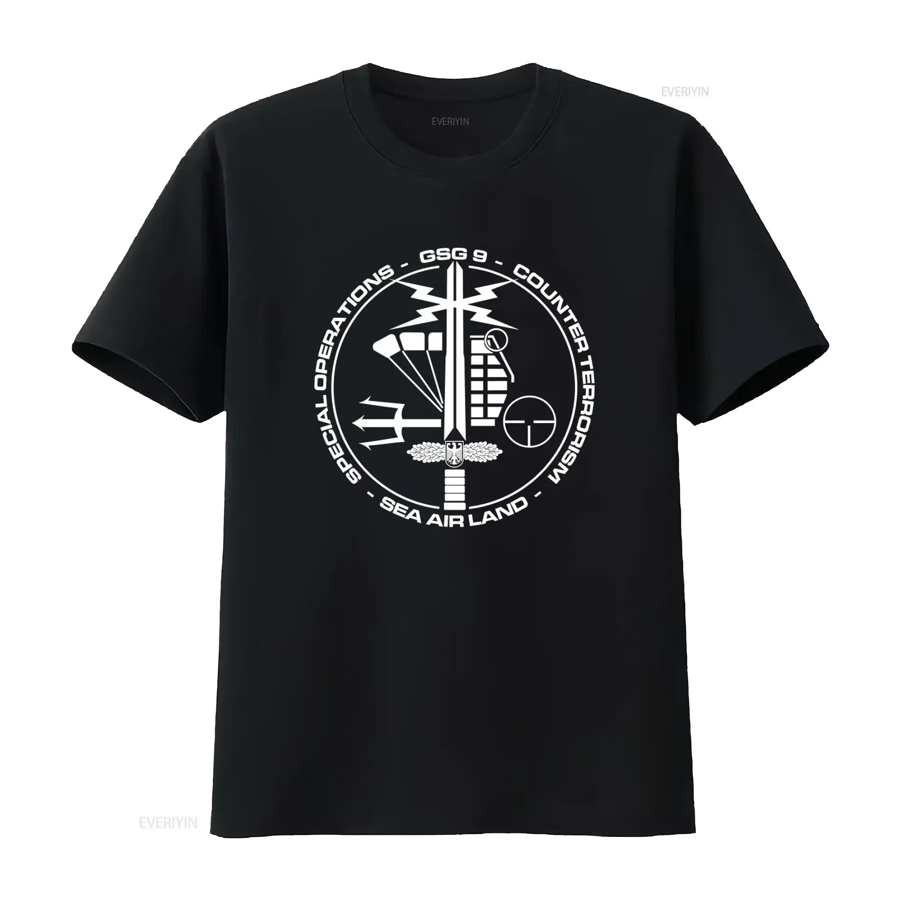 GSG 9 Germany Swat Counter Terrorism Special Operations Unit T shirt for Men vintage Washed Stretched Unisex designer clothes