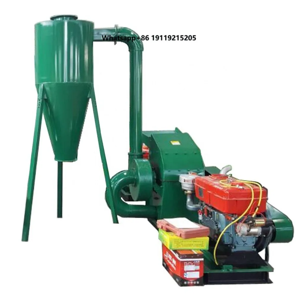 CE 2-3T/H Chicken Feed Making Machine Grain Grinder Farm Corn Hammer Mill