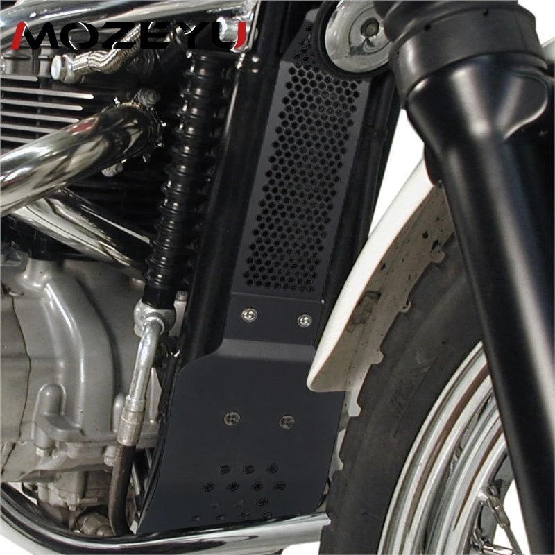 

Для Bonneville T100 T120 SE Thruxton 900 Scrambler 900 Steve Mcqueen 2001-2016 защитная пластина Bash передний спойлер крышка масляного радиатора