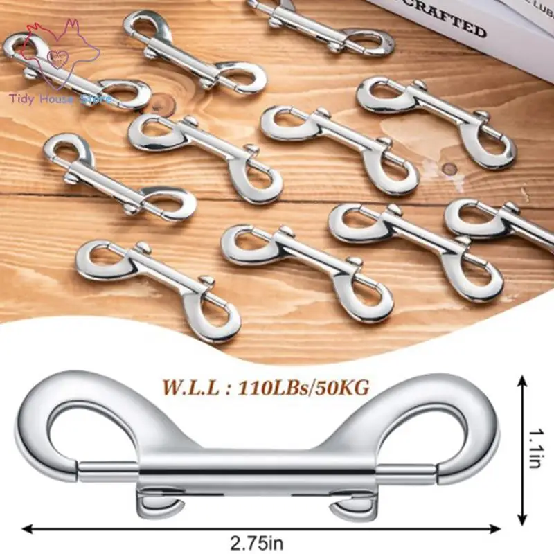 Double Ended Bolt Snap Hooks Heavy Duty Trigger Chain Marine Grade Metal Clips for Farm Use Water Bucket Dog Leash Wholesale