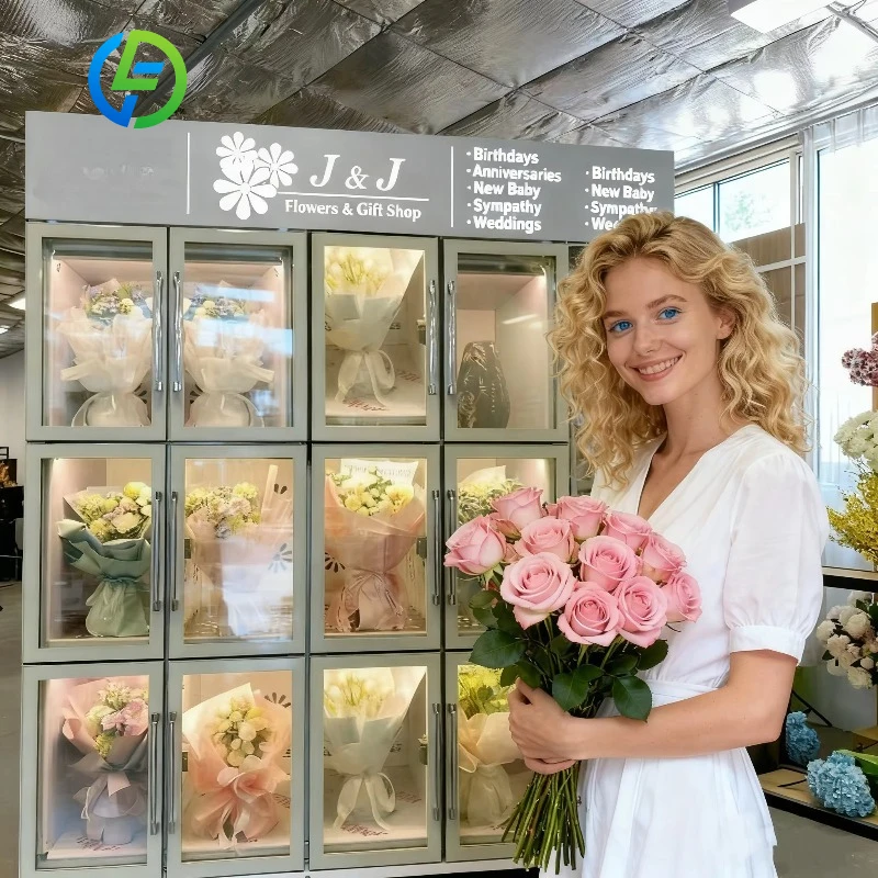 FL Customized Refrigerated Flower Vending Machine Fresh-keeping Unmanned Equipment for Fresh Flowers