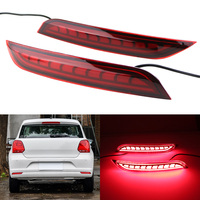 Rear Bumper Light Brake Light for Volkswagen Vw Polo 2014-2018 Car Flashing Multi-function Reflector Lamp Rear Fog Lamp