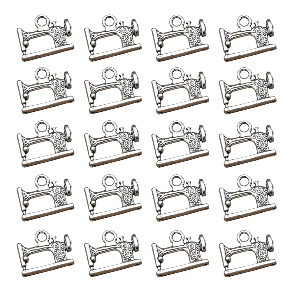

20 Pcs Relief Pattern Pendant Jewelry Making Pendants Alloy Charm Vintage DIY Charms Silver