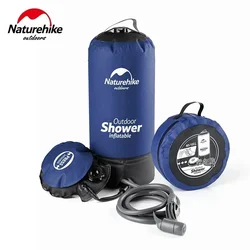 Nature-hike 11L Doccia da campeggio Borsa per acqua Rubinetto Gonfiabile portatile Pressione di lavaggio auto Attrezzi da esterno Servival ultraleggero