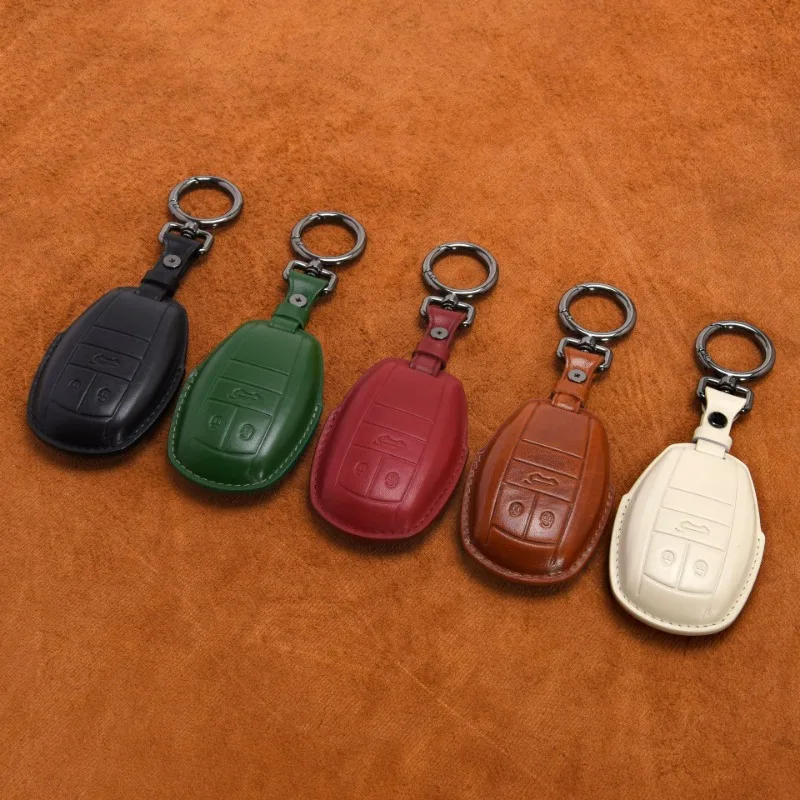 Leather Key Cover for Bentley Bentayga SUV Flying Spur, Continental GT, Mulsanne Car Keychain Shell