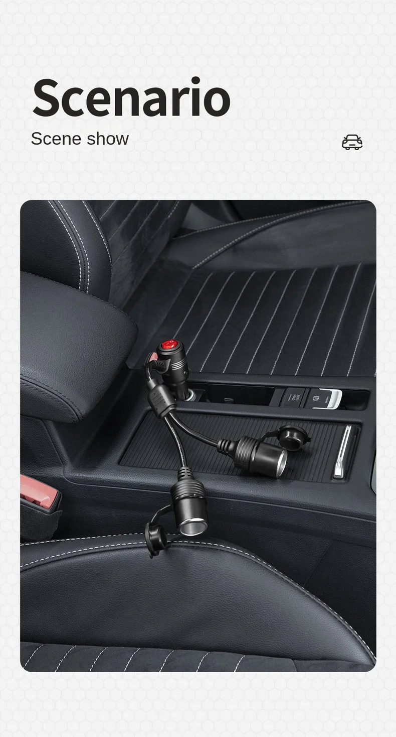 3 in 1 Buchse 180 W Auto Zigarettenanzünder Splitter 12 V 24 V Schnellladegerät Telefon Netzteil 2 in 1 für Auto DVR GPS Dashcam – Detail 12