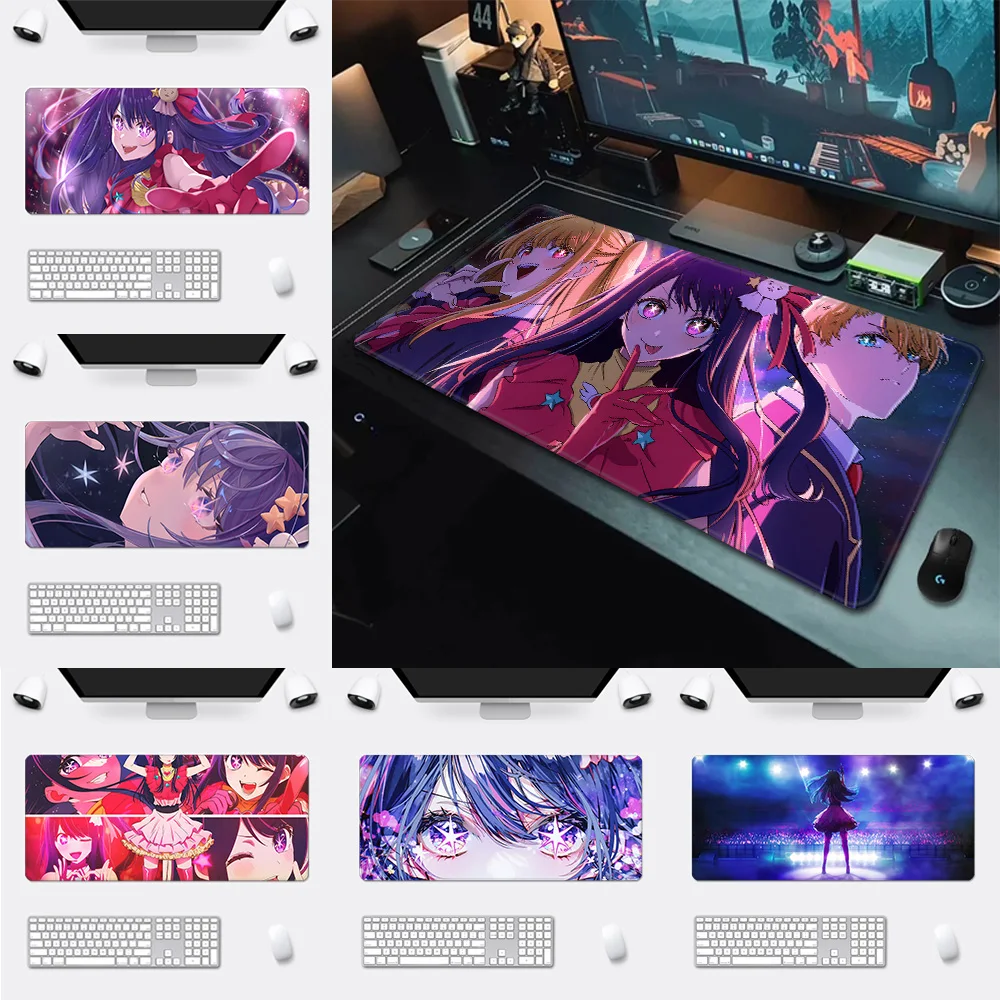 

Oshi No Ko Mousepad HD Printing Computer Gamers Locking Edge Non-slip Mouse Pad XXL90x40cm Keyboard PC Desk Pad