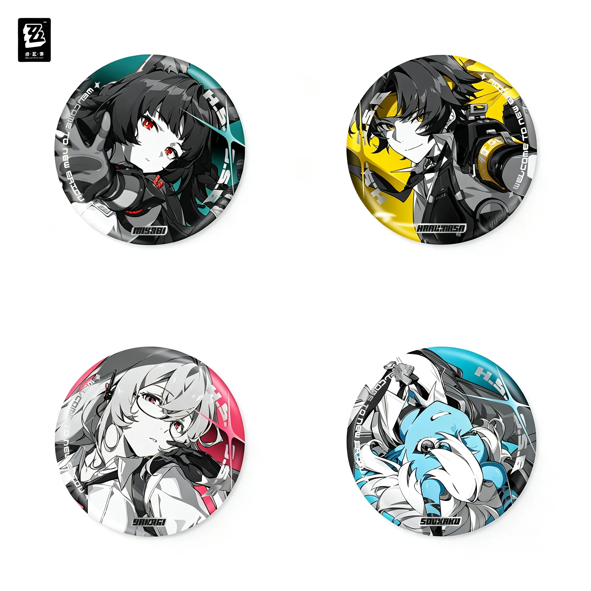 [Original] ZZZ H.S.O.6 Reflective Badge Game Zenless Zone Zero Hoshimi Miyabi Tsukishiro Yanagi Soukaku Cosplay Pin Genuine Gift