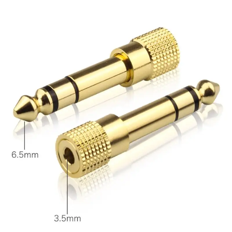 XSL Jack 6.5 6.35mm Male Plug to 3.5mm Female Connector Headphone Amplifier Audio Adapter Microphone AUX 6.3 3.5 mm Converter