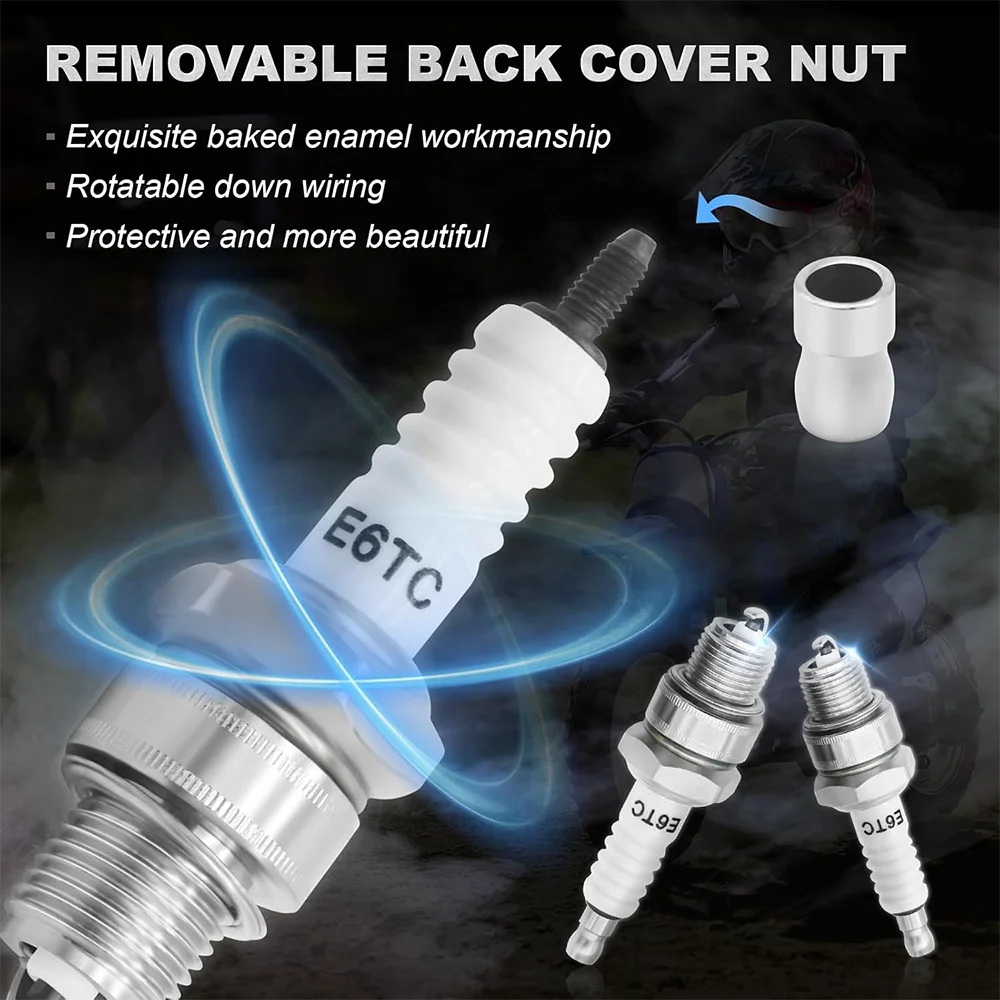 Yamaha PW50 PW80 PW60 LT50 LT80 Свеча зажигания для мотоцикла Керамика Металлы 2-тактный ATV Quadrunner Скутер Go Kart Dirt B...