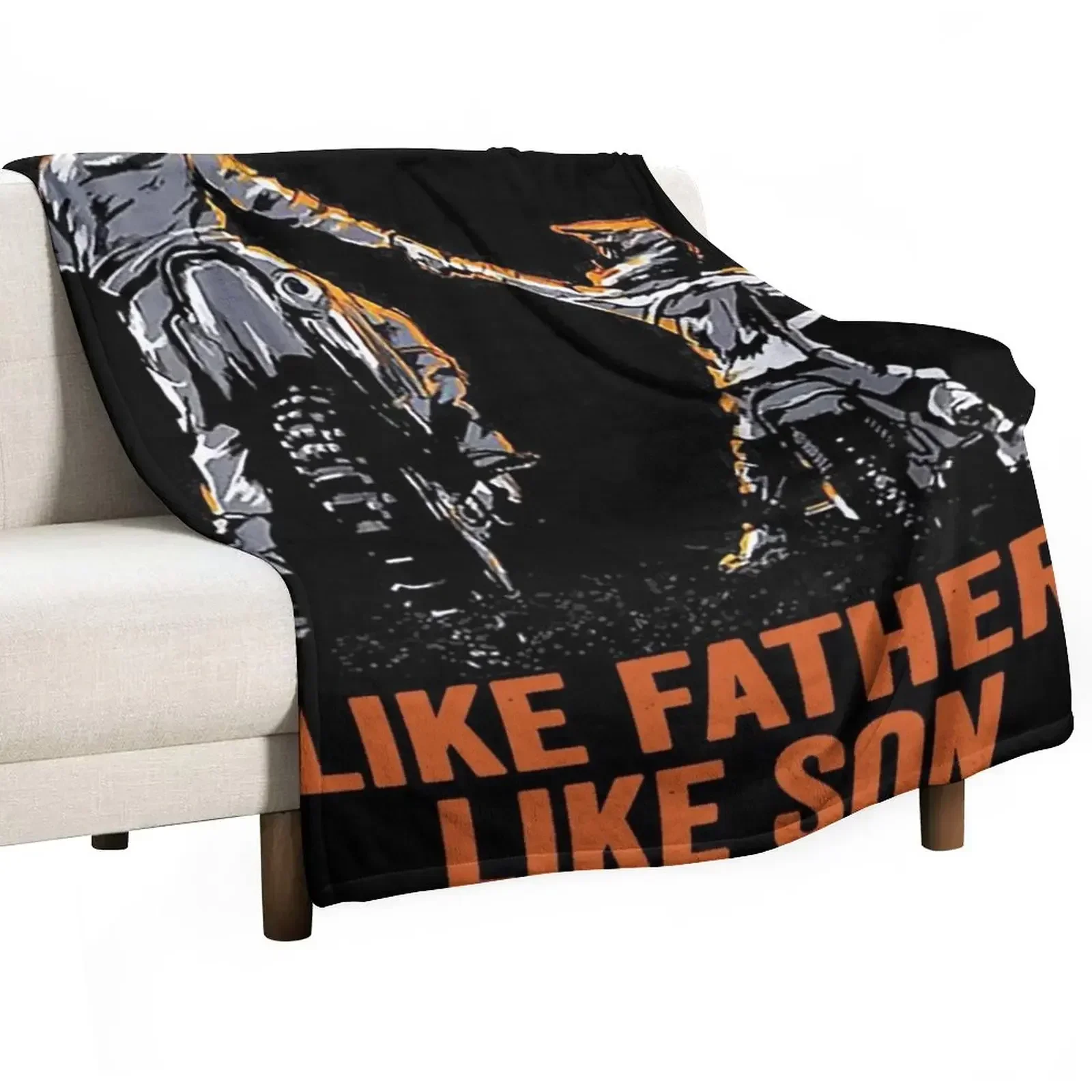 like father like son dirt bike shirt Throw Blanket Decorative Throw Sofa Sofas Blankets