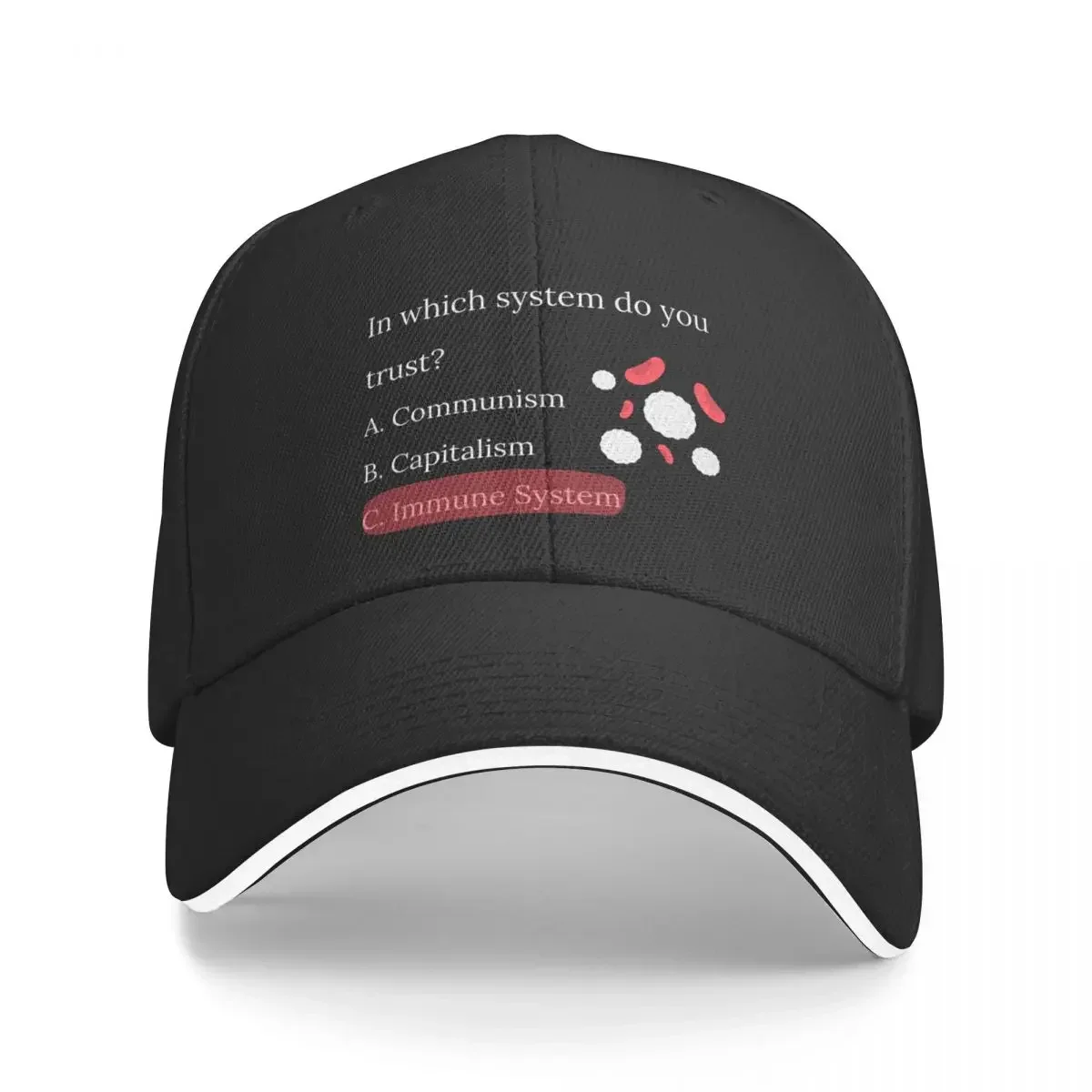 Multiple choice. In which system do you trust? Immune System Baseball Cap |-F-| Sports Cap Golf Hat Man Women's Beach Men's