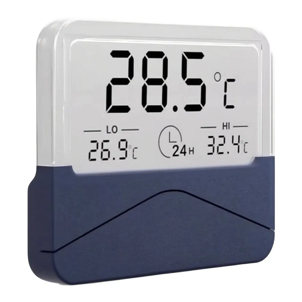 Wireless Safety Sensor Digital Aquarium Thermometer 7mm Thin Display 24h Temperature Tracking Peak Value Record