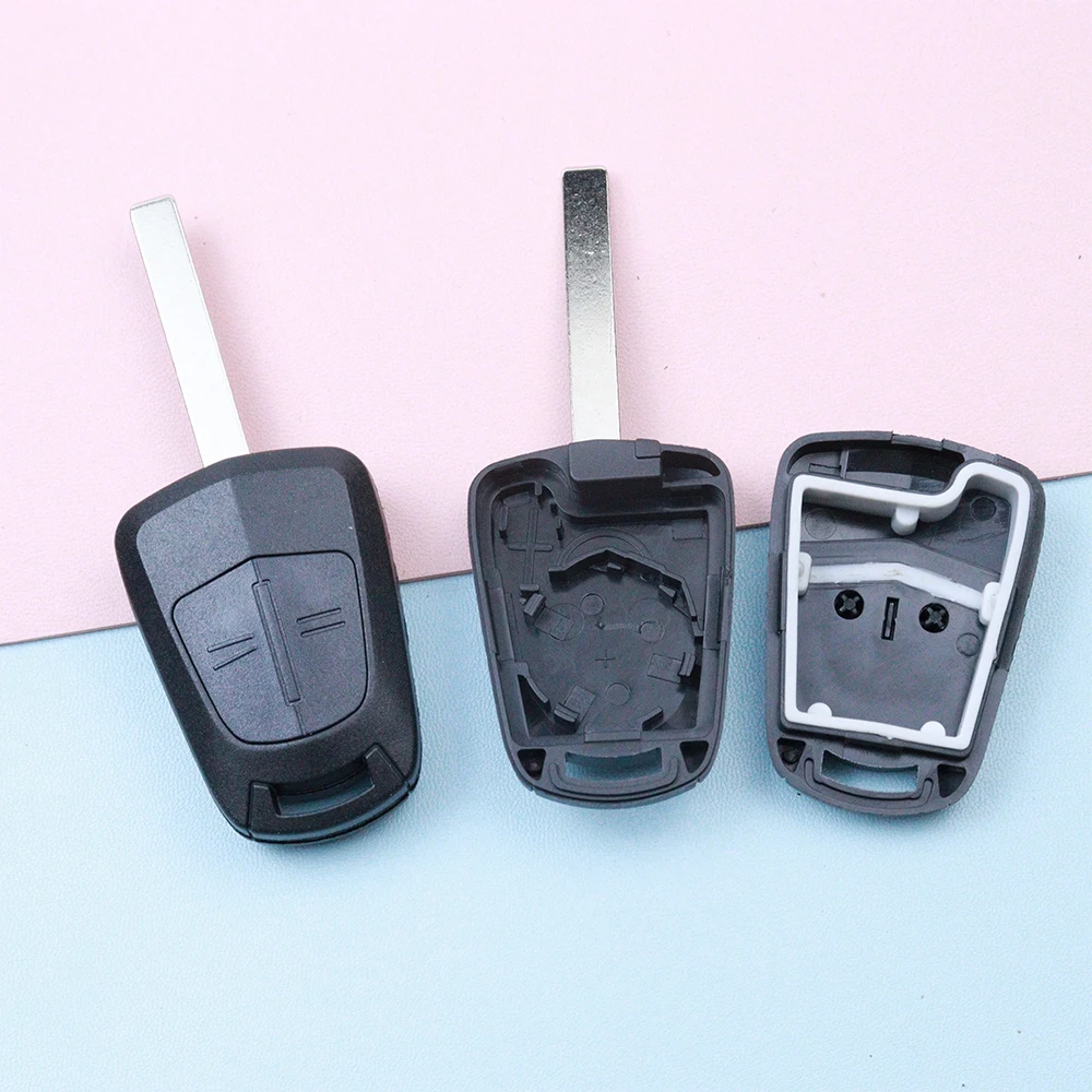 2 Buttons Car Key Housing Key Case Shell for Opel Vauxhall Astra H Cor-sa D Zaf-ira B 2005 2006 2007 2008 2009