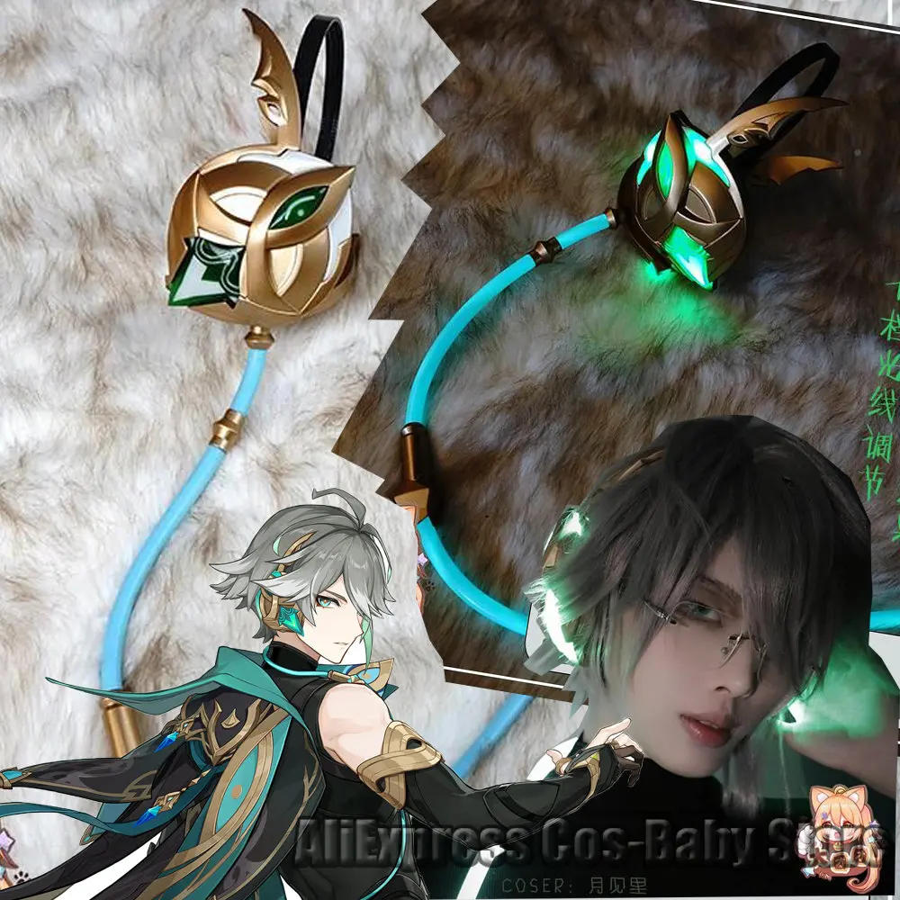 

Game Genshin Impact Alhaitham Cosplay Accessories Luminous Headset Novelty Sumeru Project Alhaitham Role-playing Your headphones