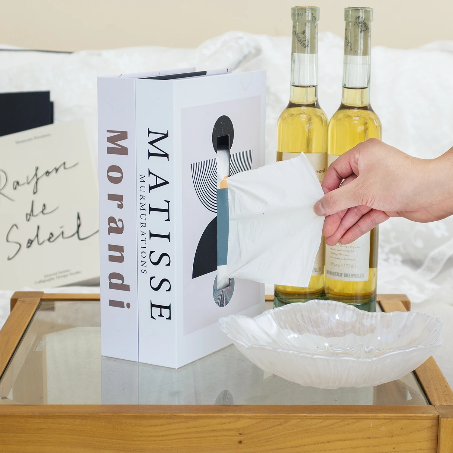 Luxury Fake Book Tissue Box Living Room Bedroom Coffee Table Decoration A Tissue Box That Can Be Used As a Decoration