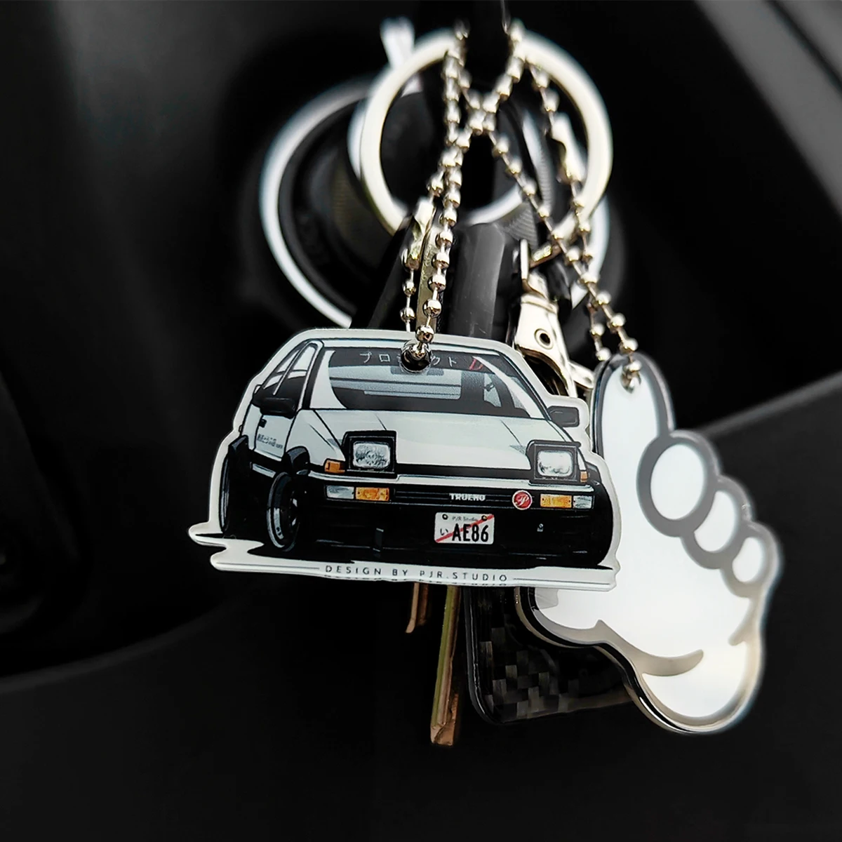 

JDM Initial D Acrylic Keychain For Accessories AE86 Pendant Keyring Car Student Christmas Gifts Car Key Chain 키링 llaveros