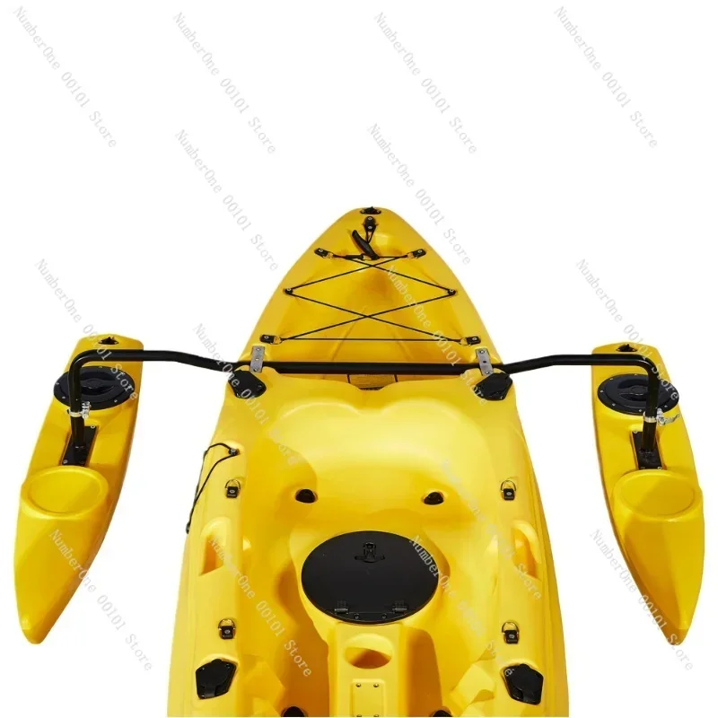 Yellow pontoon kayak accessory- stabilizer