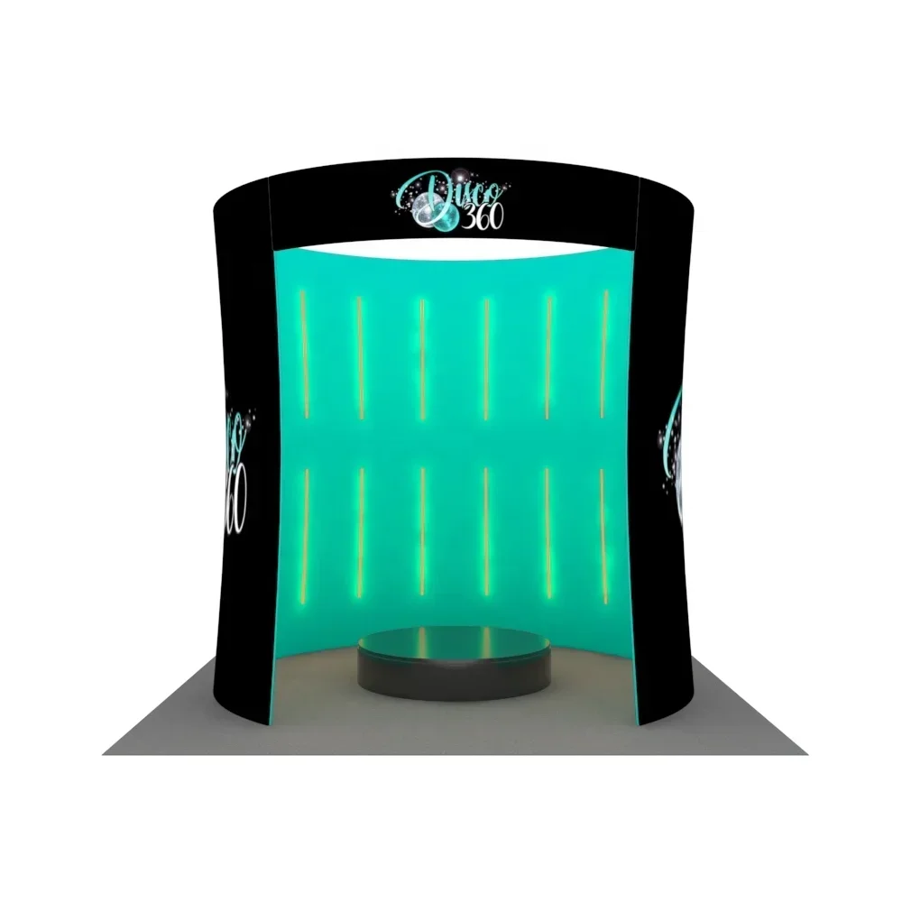 Best RGB Backlit LED Lights Enclosure Wedding Camera Video Tent Lighting Photography Party Event Backdrops 360 Photo Booth Backd