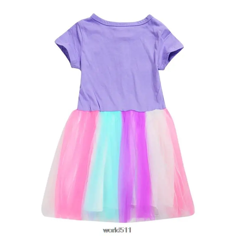 Hot Disney Stitch Girl Dress Kids Princess Vestido Girls Birthday Party Dress Children Summer Kids Clothes Birthday Gift Pink