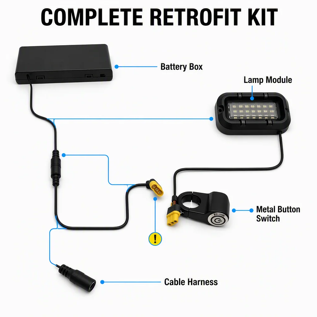 2026 8AA Battery Powered 28 Lens ROCK LIGHT Metal Button Switch Kit for Retrofit/upgrade