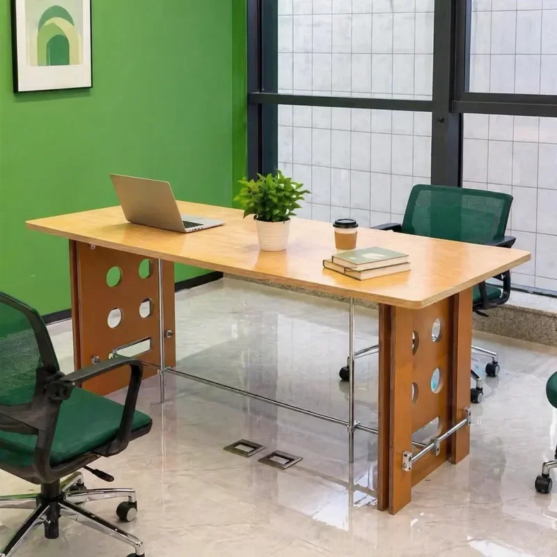 Modern Birch Wood Desk Luxury Designer Writing Table Long Computer Workbench for Home Office Study Popular Minimalist