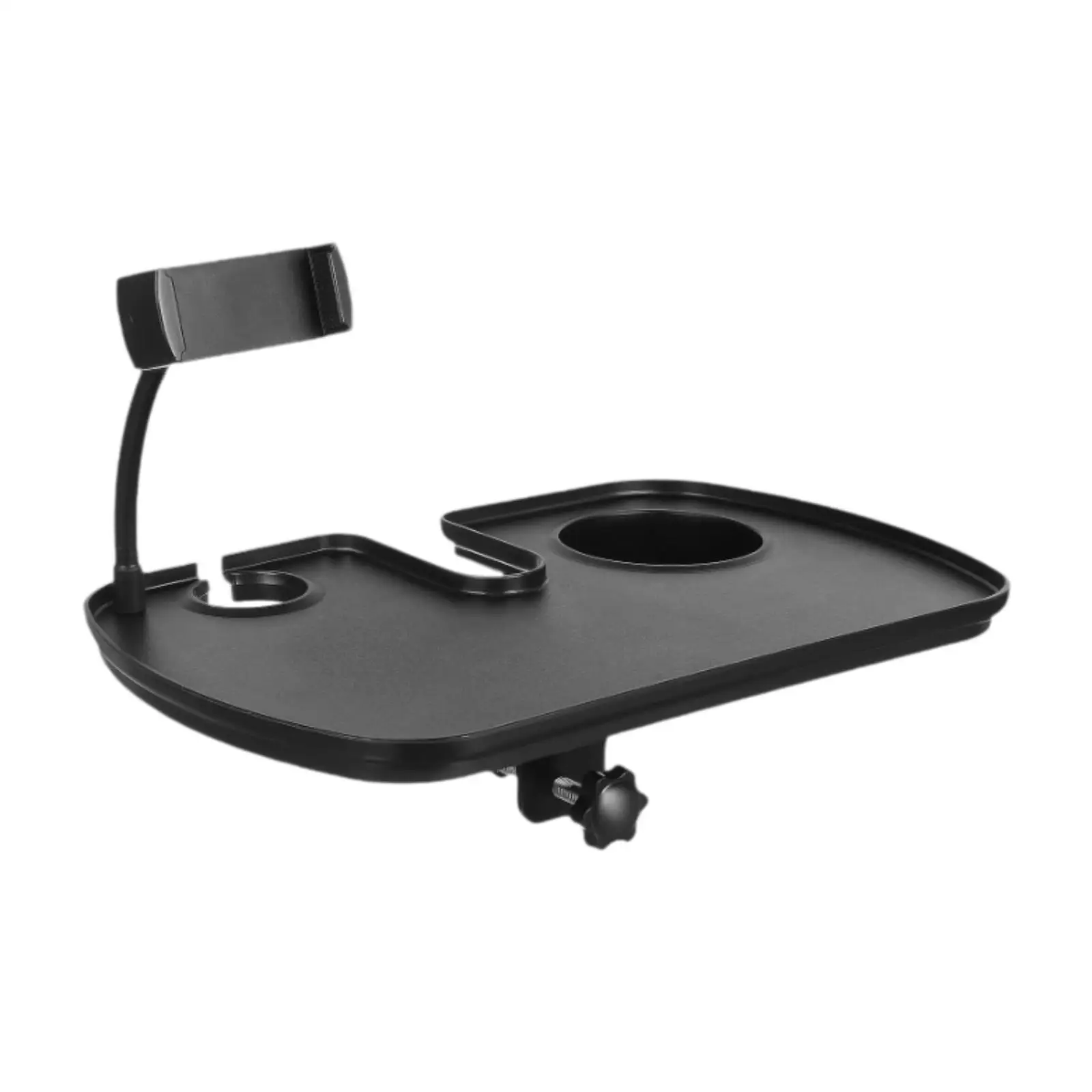 Microphone Stand Tray Storage Rack with 360° Rotate Phone Holder Cup Holder Clamp Tray for Recording Studio Stage Classrooms