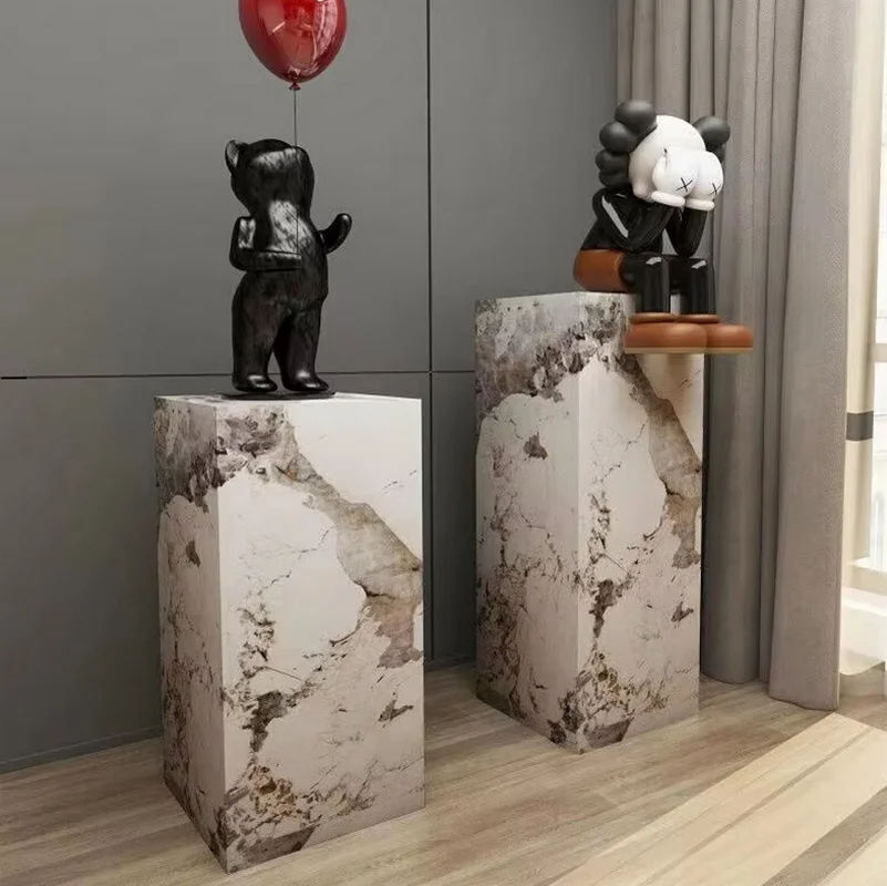 CX302HW High Quality Rock Plate Flower Frame Living Room Marble Lobby Decoration Balcony Shelf Hotel Office Display Furniture