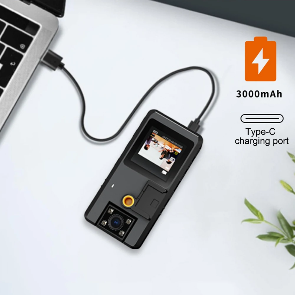 1296P มินิกล้อง Night Vision การบันทึกอินฟราเรดหมุนกล้อง Motion Detection 3000mAh บันทึกเวลากีฬา DV
