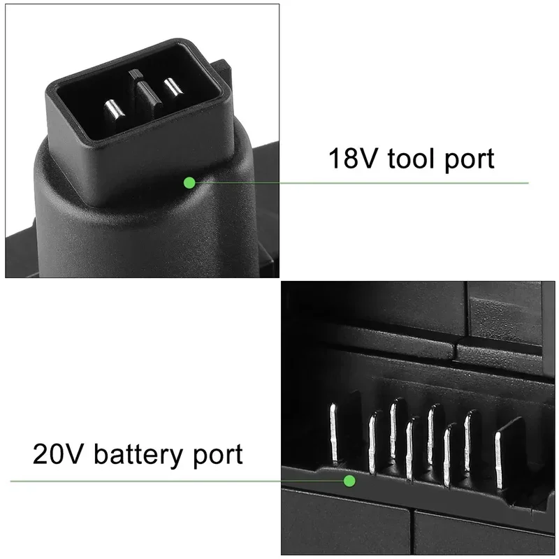 DCA1820 Substituição do adaptador de bateria, Compatível para Dewalt 18V a 20V, DCB203 Bateria De Lítio, DC9099