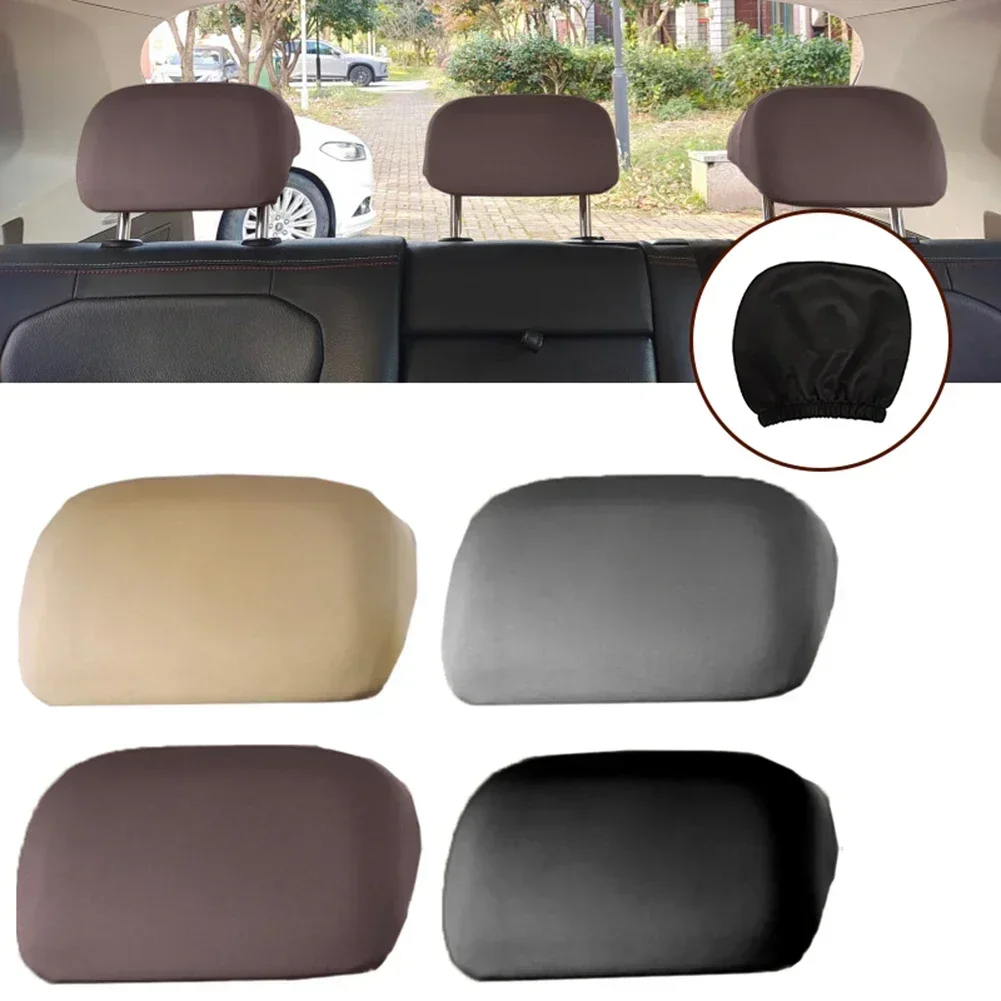 Premium Strech Cloth Rear Seat Headrest Cover For Car Truck SUV Universal Full Coverage Headrest Cover